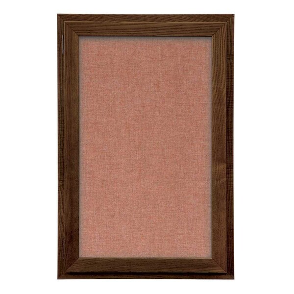 Outdoor Enclosed Combo Board, 42"x32", Satin Frame/Green & Cork